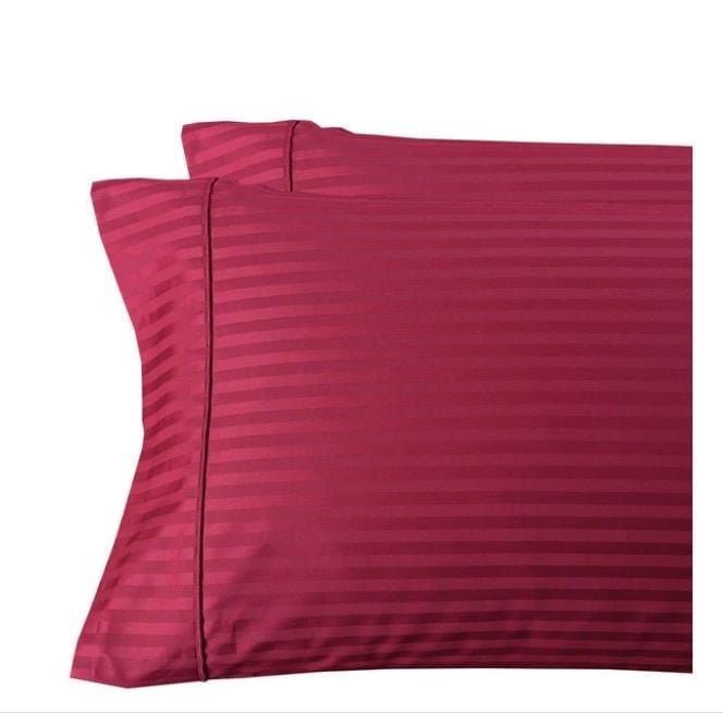 Par De Fundas De Almohada Cm Sateen Stripe Leantex