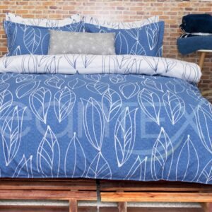 Juego de Sabanas Hojas Azul