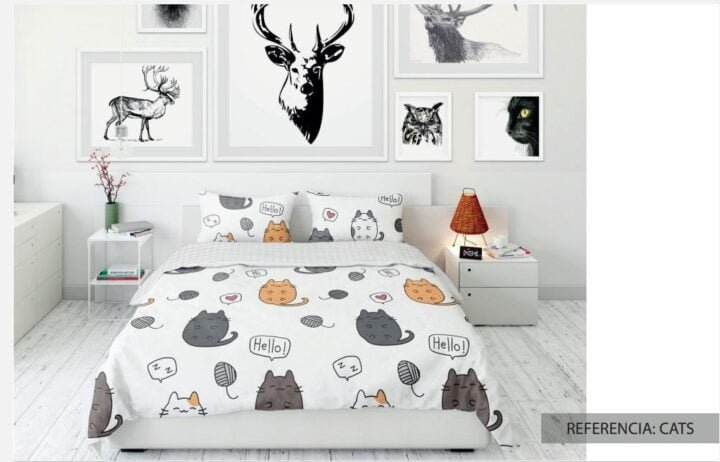 JUEGO DE SABANAS CATS