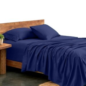 JUEGO DE SABANAS AZUL OSCURO MA