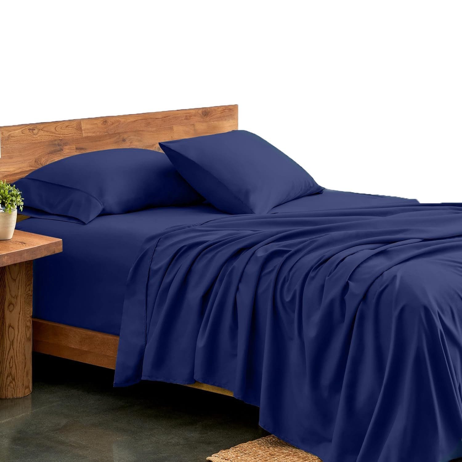 JUEGO DE SABANAS AZUL OSCURO MA