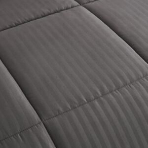 Edredón tipo Plumón Gris Oscuro