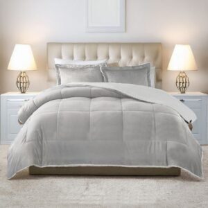 Edredón Ovejero Piel de Conejo Gris Plata