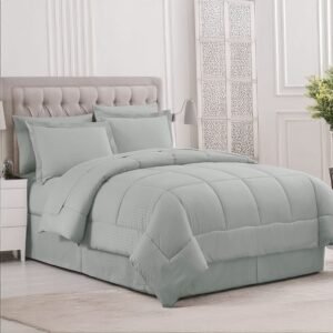 Edredón Plumón Unicolor Gris Plata