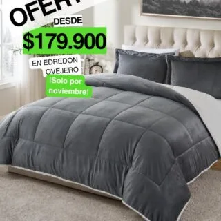 edredon ovejero sherpa gris