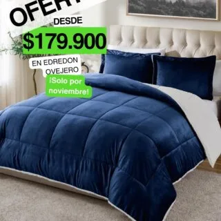 edredon ovejero sherpa azul