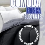 Colcha Comforter Doble Bicolor Negro - Gris Plata
