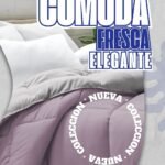 Colcha Comforter Doble Bicolor Palo de Rosa - Gris Plata