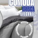 Colcha Comforter Doble Bicolor Gris Oscuro - Gris Plata