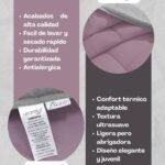 Colcha Comforter Doble Bicolor Palo de Rosa - Gris Plata