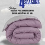 Colcha Comforter Doble Bicolor Palo de Rosa - Gris Plata