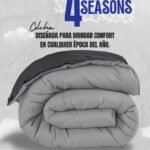 Colcha Comforter Doble Bicolor Gris Oscuro - Gris Plata
