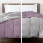 Colcha Comforter Doble Bicolor Palo de Rosa - Gris Plata
