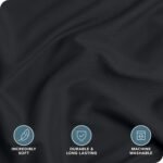 Combo Duvet más Plumón unicolor Liso Negro