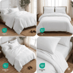 Combo Duvet más Plumón unicolor Liso Blanco