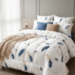 Edredon tipo Plumón Estampado Plumas