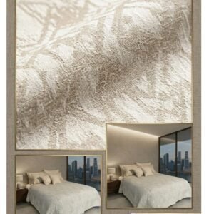 Colcha Matelassé Abstracto Beige Doble Faz