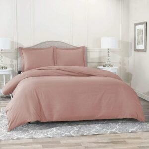 Combo Duvet más Plumón unicolor Rayas Palo De Rosa