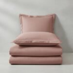 Combo Duvet más Plumón unicolor Rayas Palo De Rosa