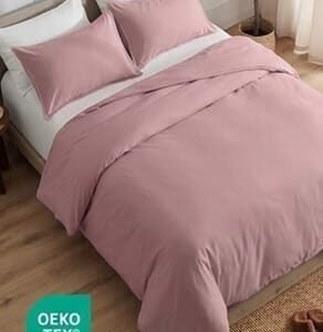 Combo Duvet más Plumón unicolor Liso Palo De Rosa
