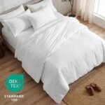 Combo Duvet más Plumón unicolor Liso Blanco