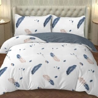 Combo Duvet más Plumón Estampado Plumas