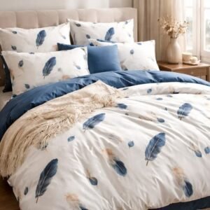 Combo Duvet más Plumón Estampado Plumas