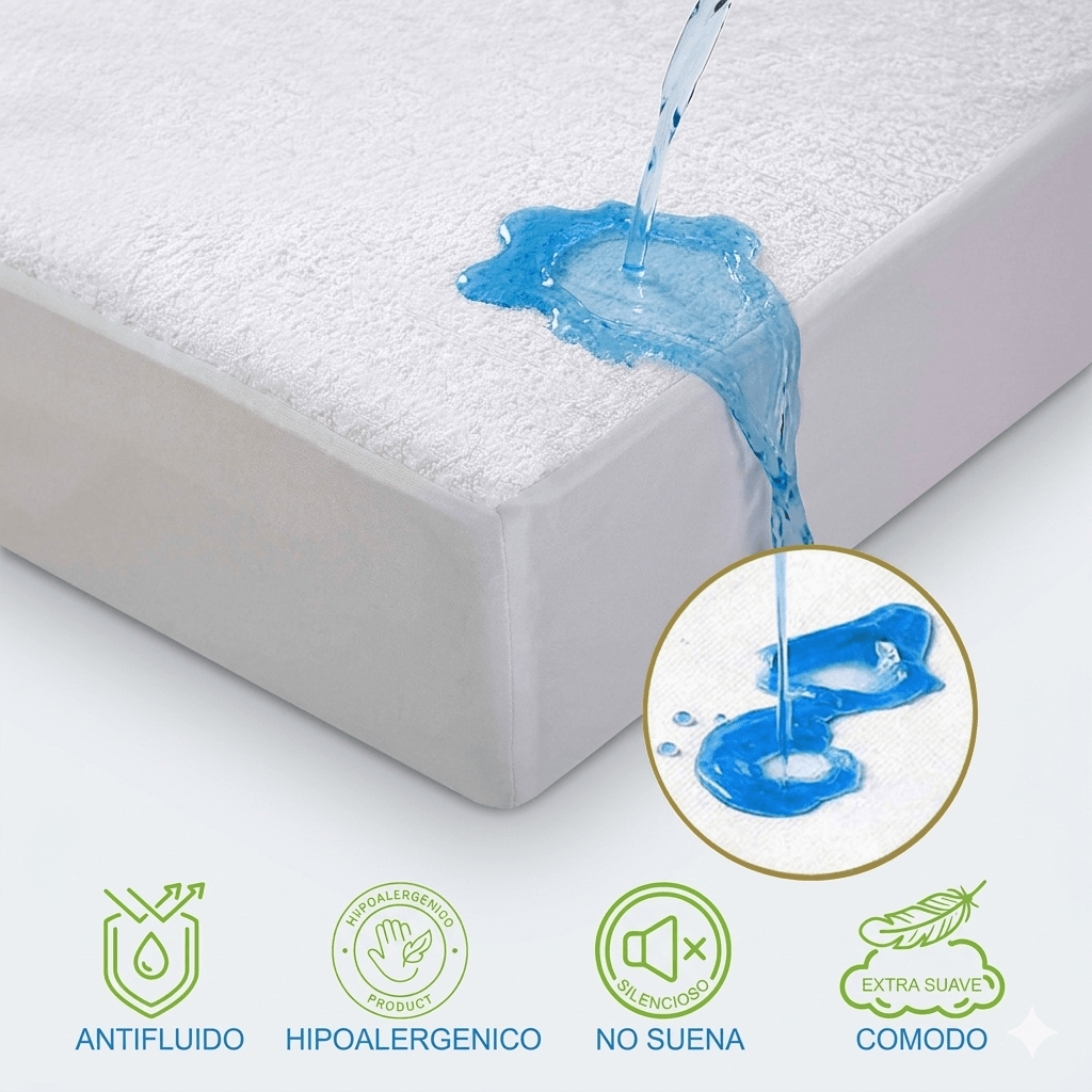protector de colchon antifluidos